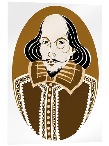 Acrylic print Caricature of William Shakespeare