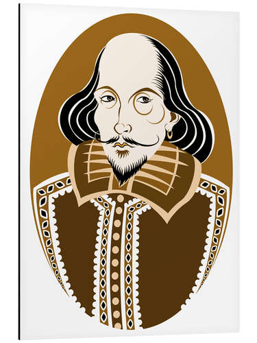 Obraz na aluminium Caricature of William Shakespeare