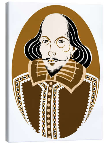 Canvas print Caricature of William Shakespeare