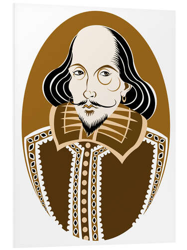 PVC print Caricature of William Shakespeare