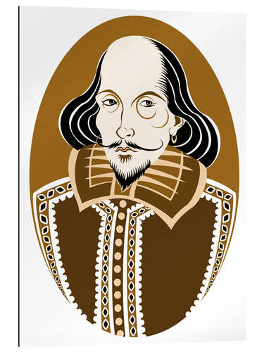 Cuadro de plexi-alu Caricature of William Shakespeare
