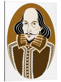 Magnettafel Karikatur von William Shakespeare