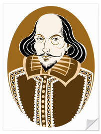 Sisustustarra Caricature of William Shakespeare