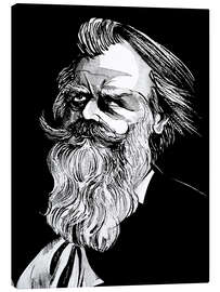 Canvas-taulu Caricature of Johannes Brahms, composer