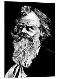 Gallery print Caricature of Johannes Brahms, composer