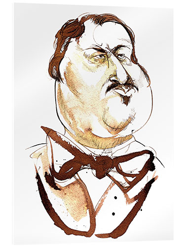 Acrylic print Caricature of Honoré de Balzac, Writer