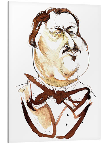 Aluminiumsbilde Caricature of Honoré de Balzac, Writer