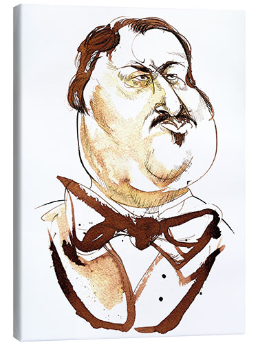 Lærredsbillede Caricature of Honoré de Balzac, Writer