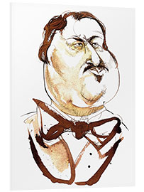 Foam board print Caricature of Honoré de Balzac, Writer