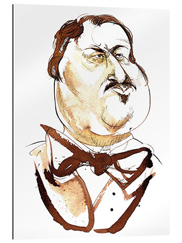 Quadro em plexi-alumínio Caricature of Honoré de Balzac, Writer