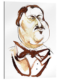 Quadro em plexi-alumínio Caricature of Honoré de Balzac, Writer