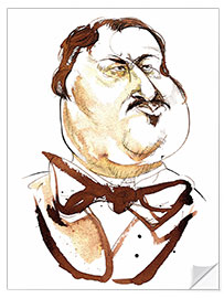 Naklejka na ścianę Caricature of Honoré de Balzac, Writer