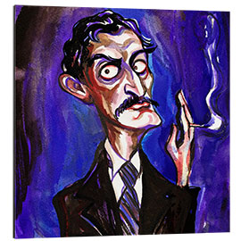 Quadro em alumínio Caricature of Edvard Munch, painter