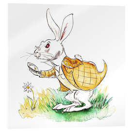 Quadro em acrílico The White Rabbit - Alice&#039;s Adventures in Wonderland, Lewis Carroll