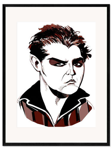 Ingelijste kunstdruk Caricature of Johan Jonatan "Jussi" Björling, Tenor