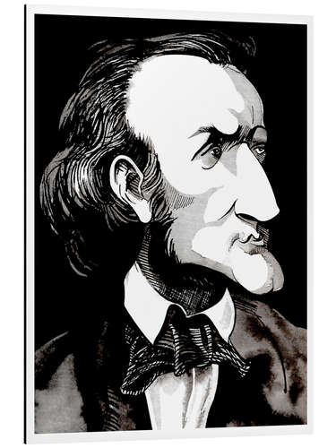 Aluminium print Caricature of Richard Wagner, composer