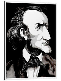 Tableau en aluminium Caricature of Richard Wagner, composer