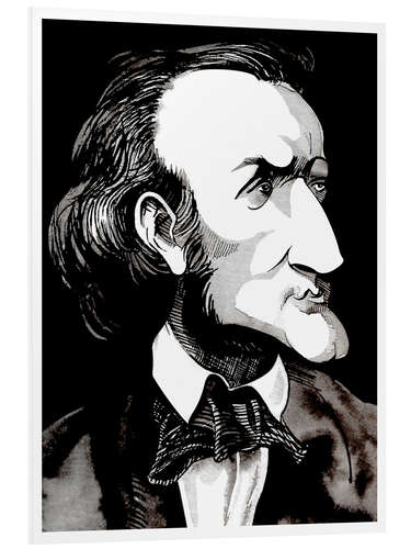 Foam board print Caricature of Richard Wagner, composer