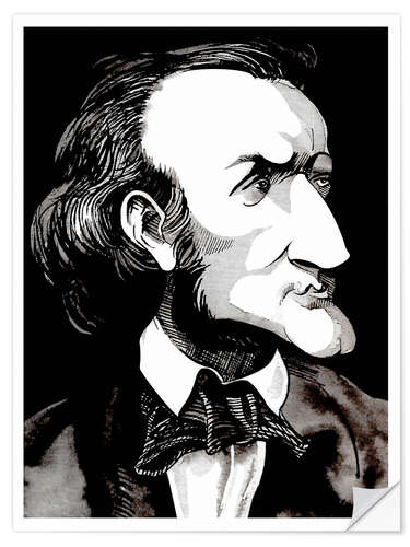 Naklejka na ścianę Caricature of Richard Wagner, composer