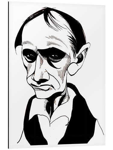 Aluminiumtavla Caricature of Charles Baudelaire, Writer