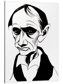 Print på aluminium Caricature of Charles Baudelaire, Writer