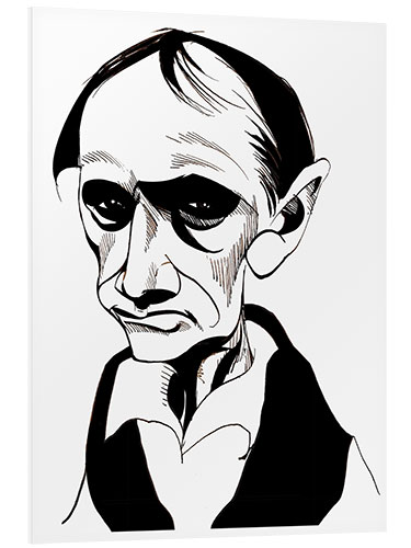 Foam board print Caricature of Charles Baudelaire, Writer