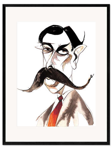 Plakat artystyczny premium w ramie Caricature of Enrique Granados, Composer