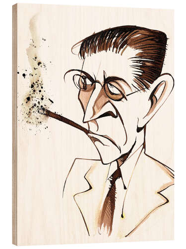 Tableau en bois caricature of Alexander Zemlinsky, Composer and Conductor