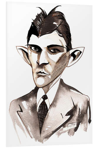 Bilde på skumplate Caricature of Franz Kafka, Writer