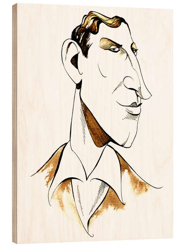 Wood print Caricature of Siegfried Sassoon, Poet and Storyteller