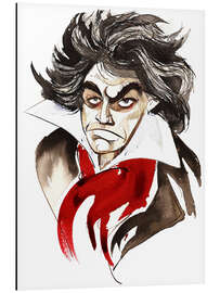 Aluminium print Caricature of Ludwig van Beethoven, composer