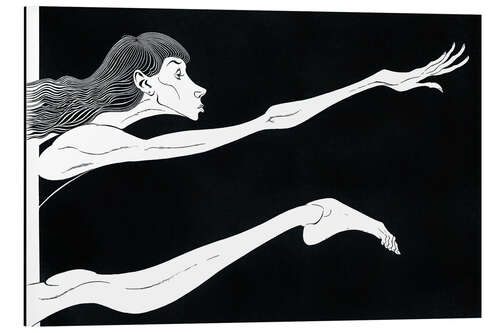 Aluminium print Caricature of Sylvie Guillem, Ballet Dancer