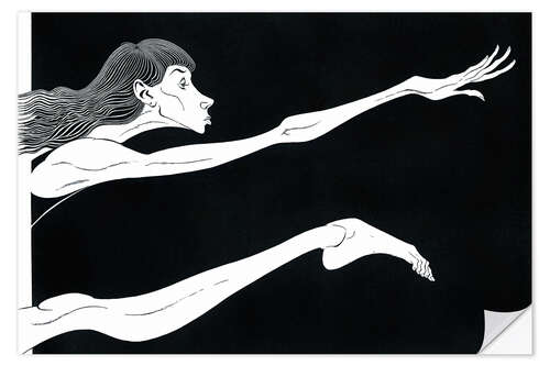 Selvklebende plakat Caricature of Sylvie Guillem, Ballet Dancer