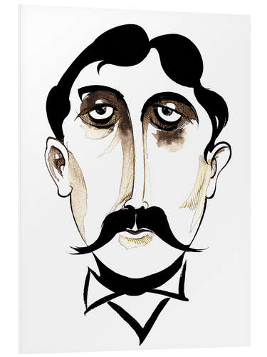 Cuadro de PVC Caricature of Marcel Proust, writer