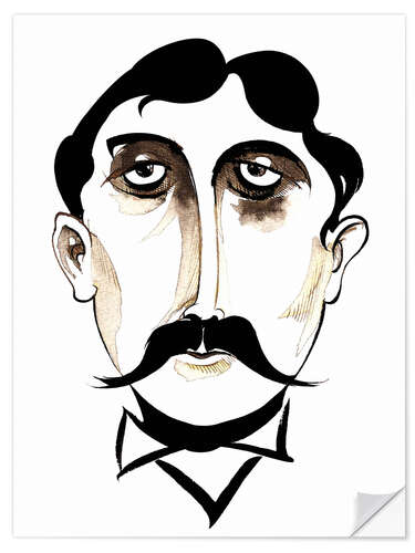 Naklejka na ścianę Caricature of Marcel Proust, writer