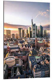 Magnettafel Skyline von Frankfurt am Main im Sonnenuntergang