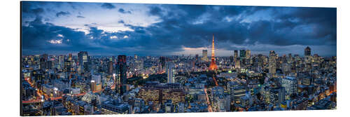 Tableau en aluminium Tokyo skyline panorama at night