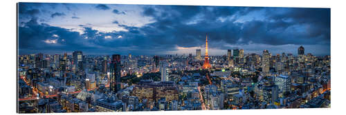 Tableau en plexi-alu Tokyo skyline panorama at night