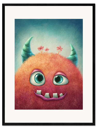 Framed art print Red monster