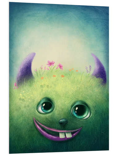 Foam board print Green little monster