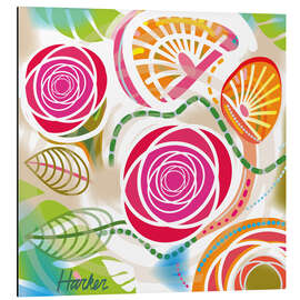 Magnettafel Rosengarten