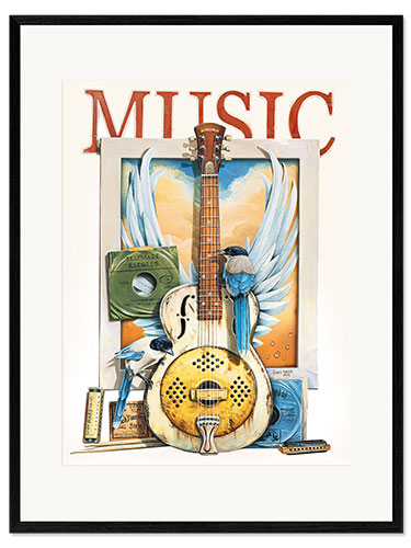 Impresión de arte enmarcada Musicbirds