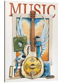 Magnettafel Musikvögel