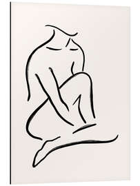 Aluminiumsbilde Abstract Line Body Woman I