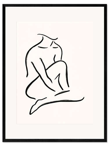 Framed art print Abstract Line Body Woman I
