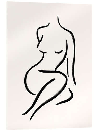 Akrylglastavla Abstract Line Body Woman II