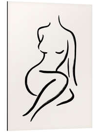 Aluminiumsbilde Abstract Line Body Woman II