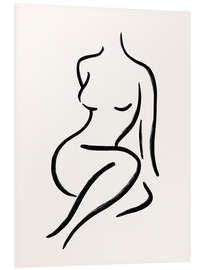 Foam board print Abstract Line Body Woman II