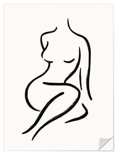 Sisustustarra Abstract Line Body Woman II