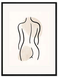 Gerahmter Kunstdruck Line Art Körper